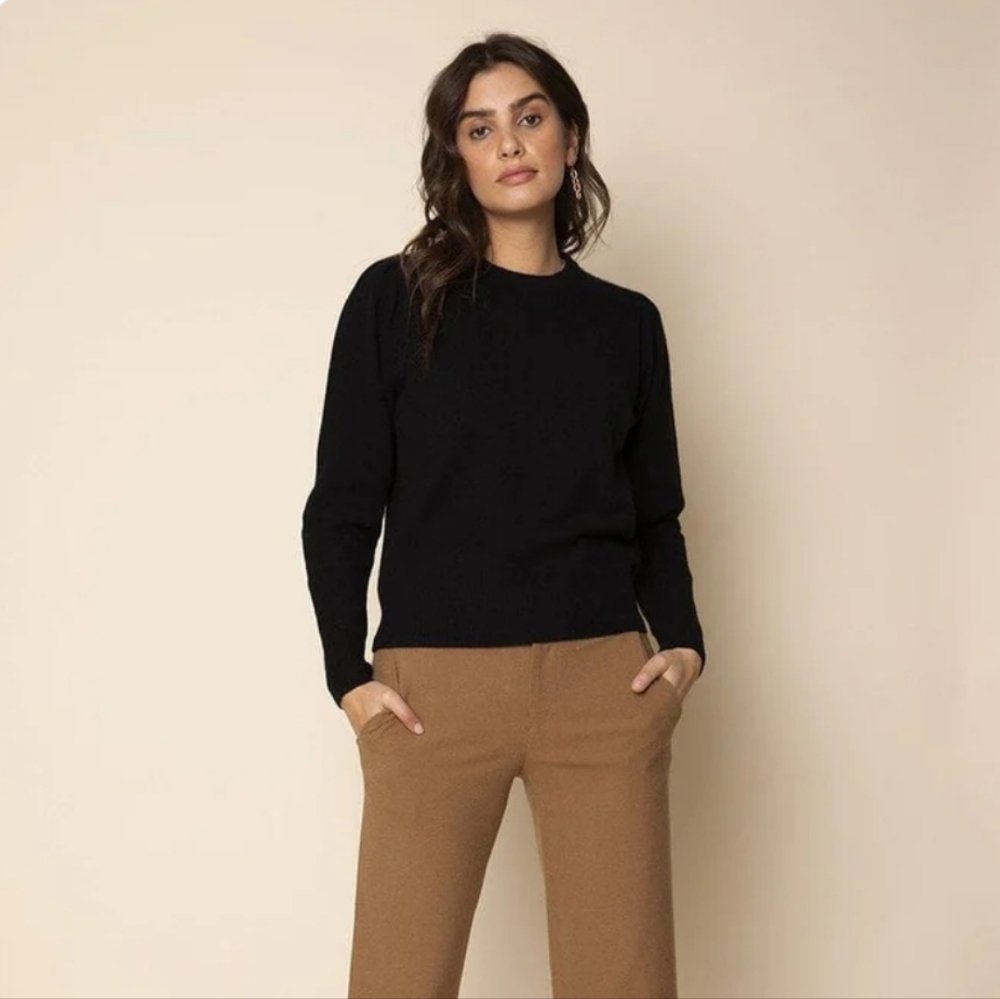 Revolve sweater cashmere black star detail top shirt 27 Miles soft medium